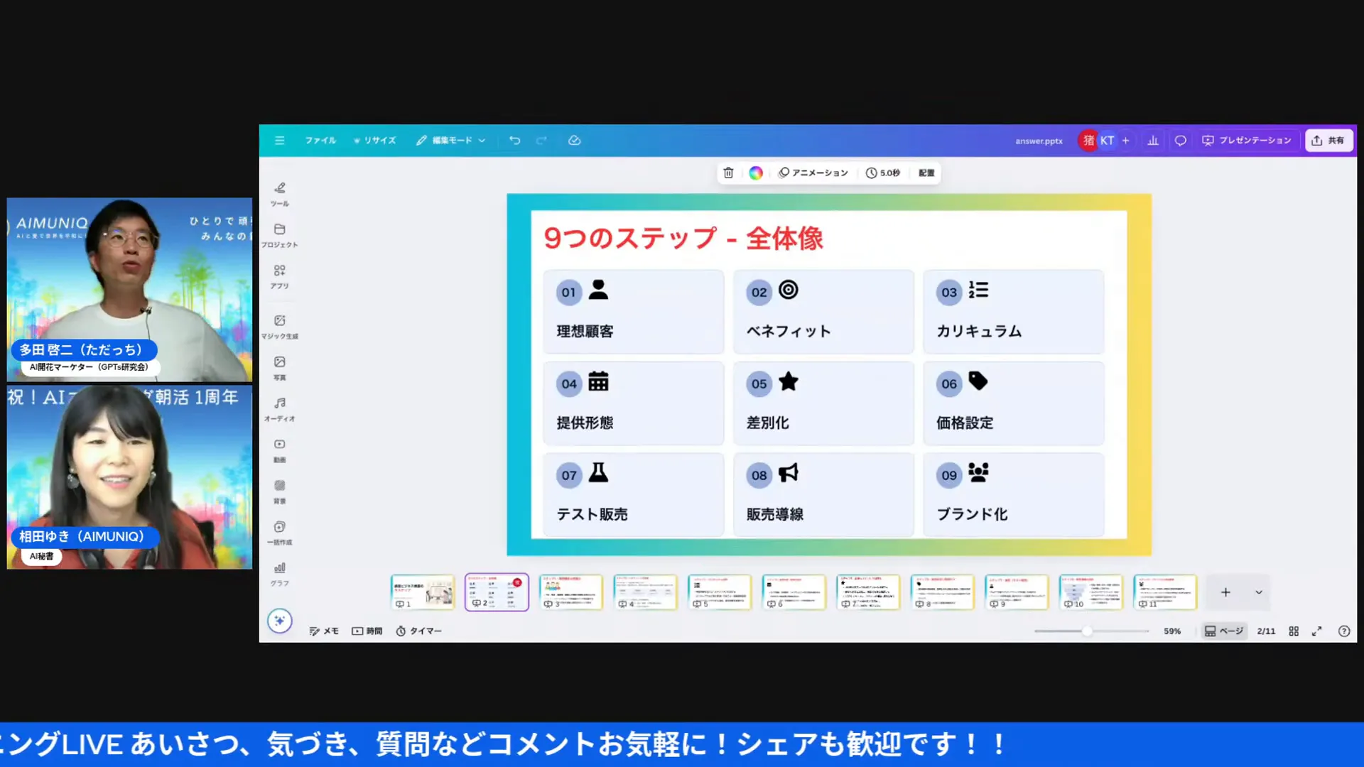 AIのテンプレートを当てはめて講座の軸が決まった瞬間