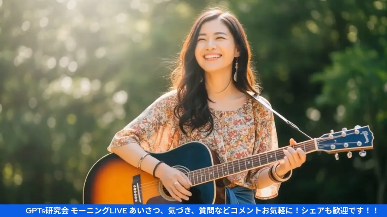 ライブの締めくくりで『世界を愛で平和に』というメッセージを伝える場面