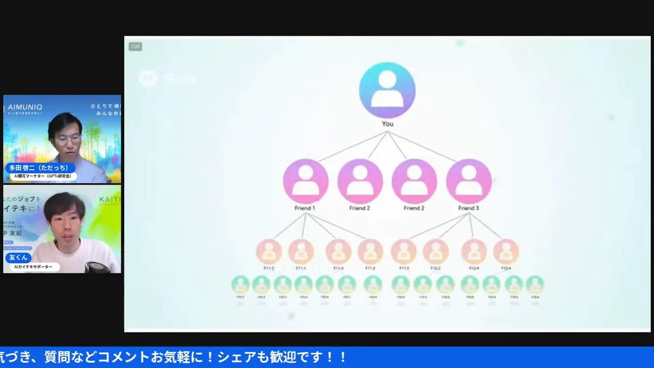 横長比率で作成した映像（Web版での横向き出力例）