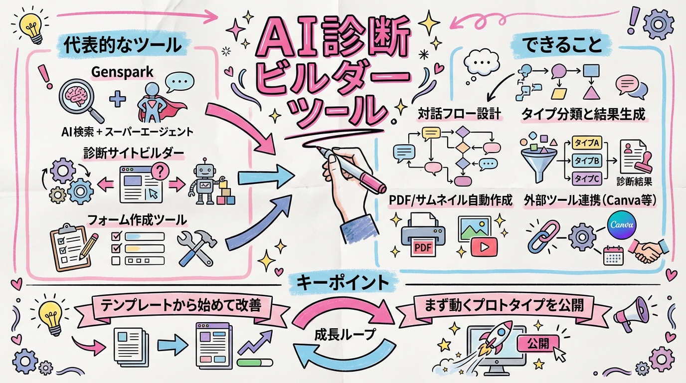 AI診断ビルダーツールのグラレコ