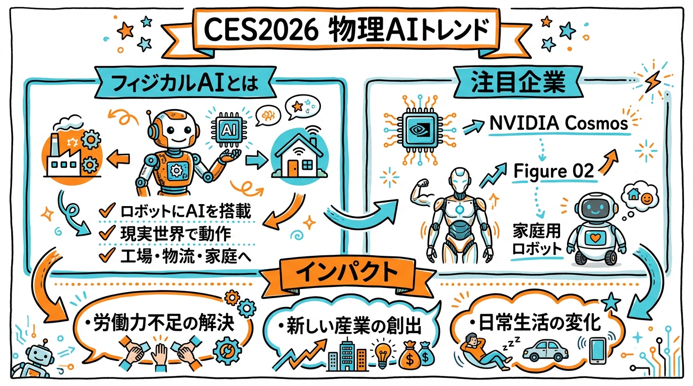 CES2026フィジカルAIのグラレコ