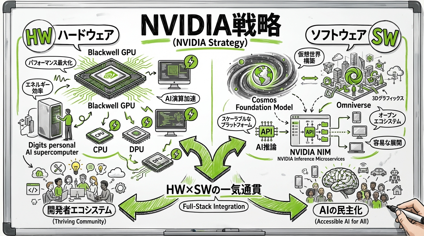 NVIDIAフルスタック戦略のグラレコ