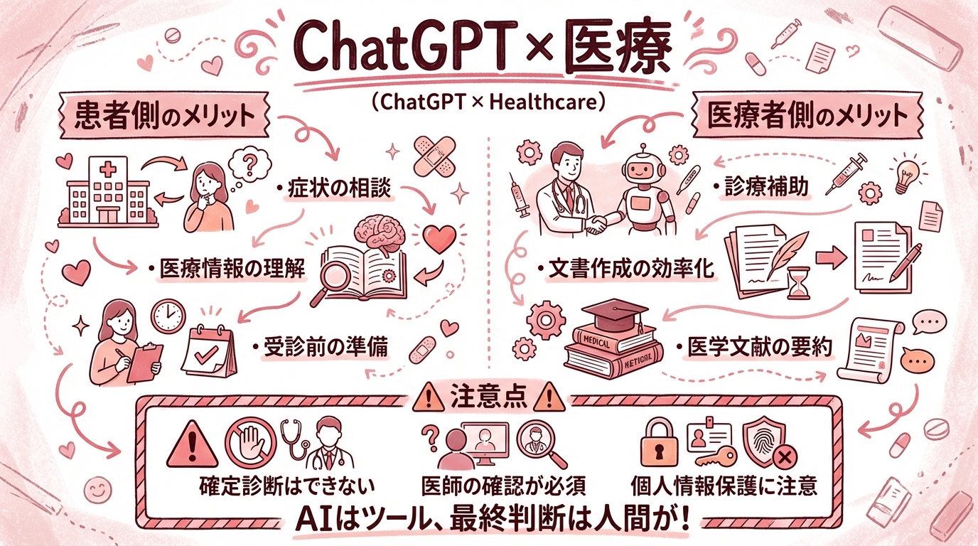 ChatGPT Healthcare医療活用のグラレコ