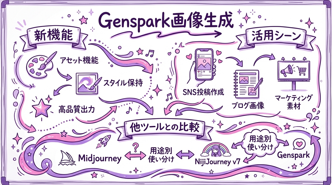 Genspark画像生成のグラレコ