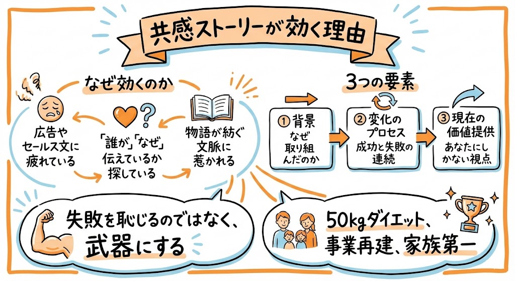 共感ストーリーが効く理由のグラレコ