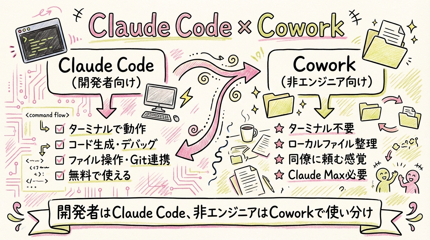 Claude Code × Coworkのグラレコ