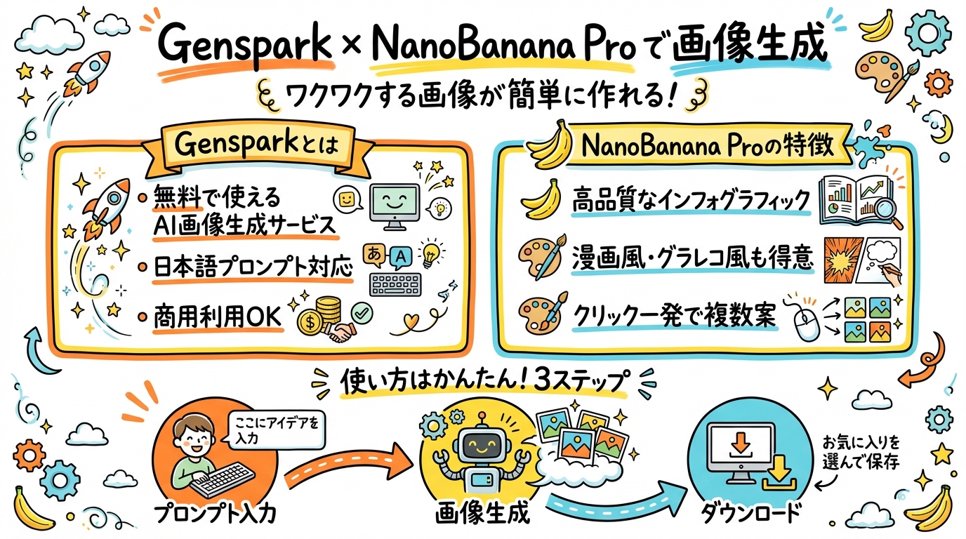 Genspark × Nano Banana Proのグラレコ