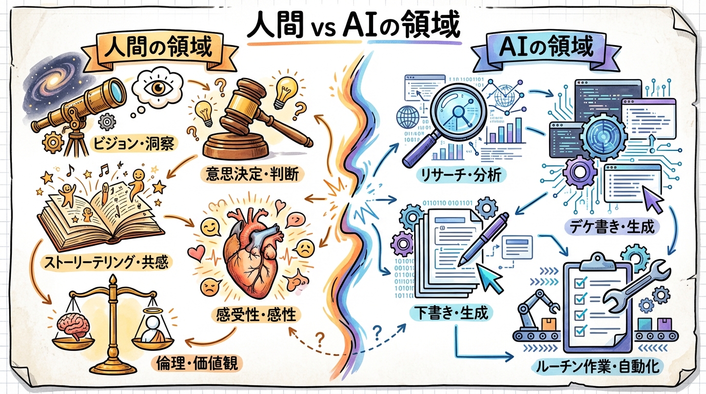人間が握るべき領域 vs AIに任せる領域