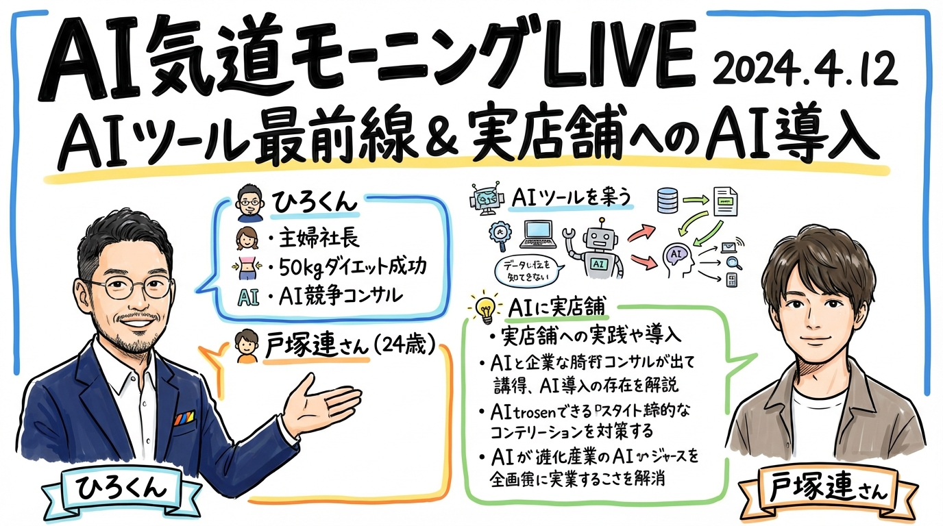 2024年4月12日AI氣道モーニングLIVEグラレコ