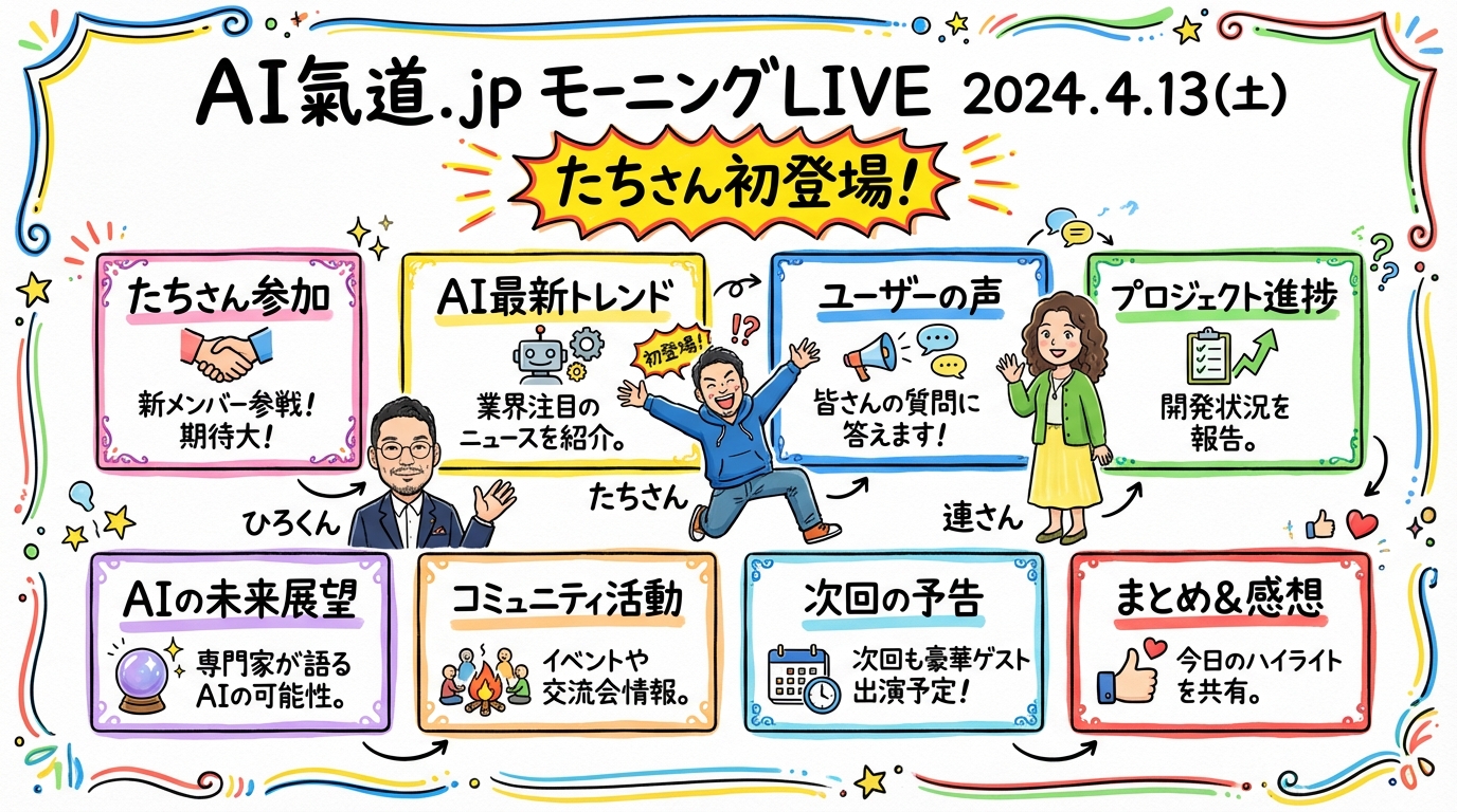 2024年4月13日AI氣道モーニングLIVEグラレコ