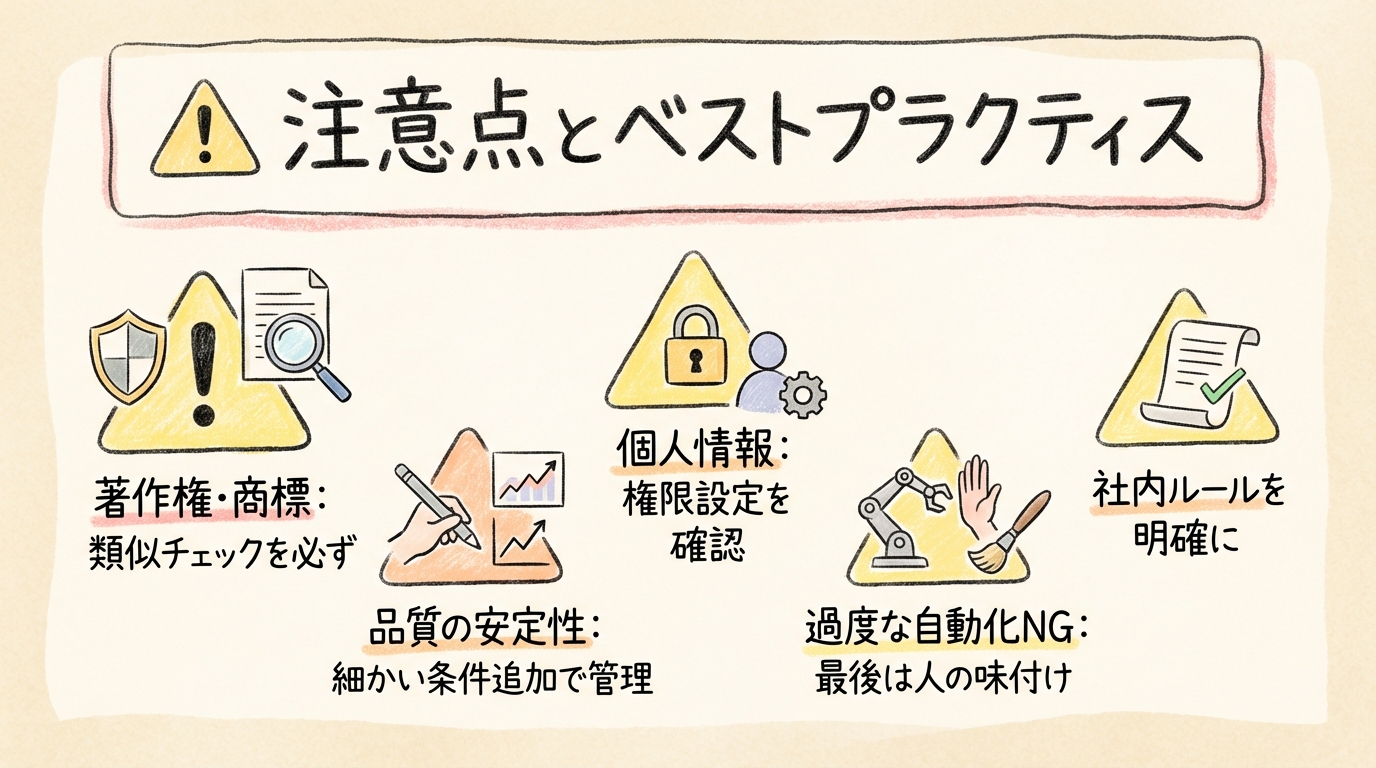 注意点とベストプラクティスグラレコ