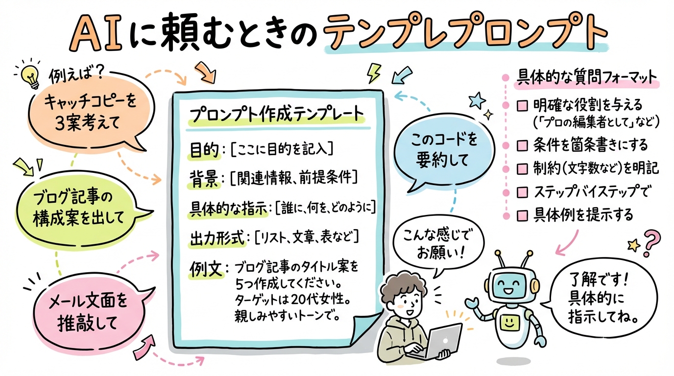 🛠️ AIに頼むときのテンプレプロンプト（そのまま