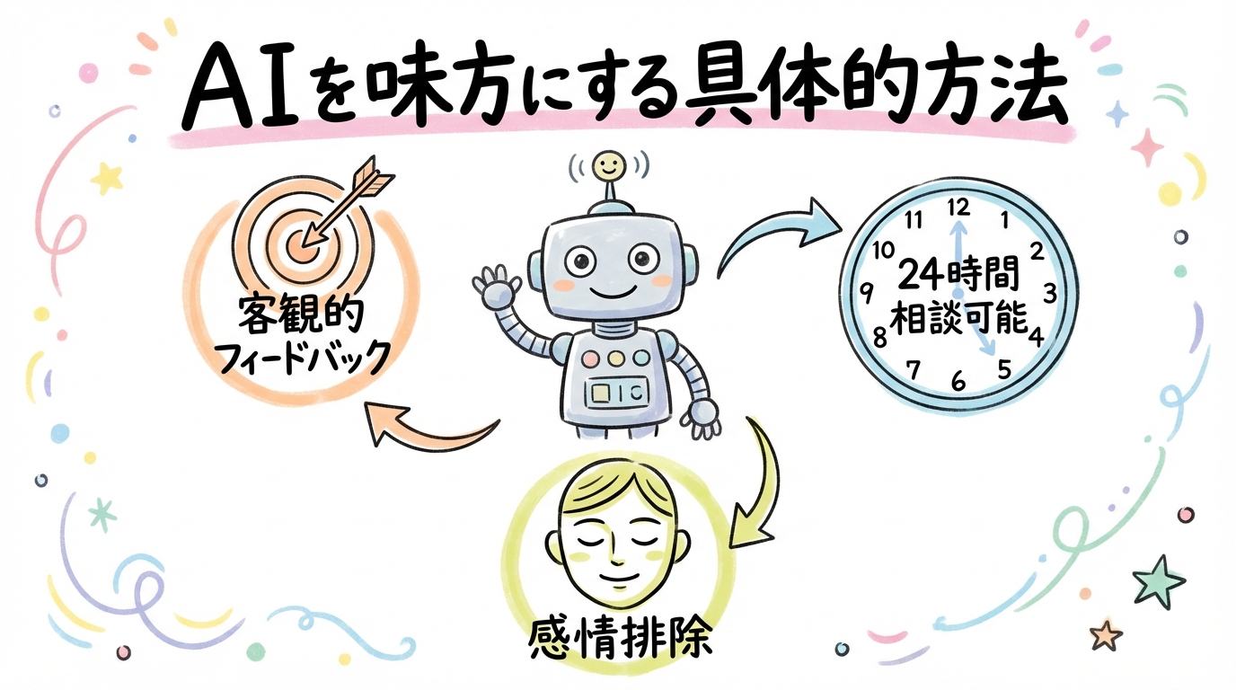 🤖 AIを味方にする具体的方法（朝の習慣と対話ツールとしての活用