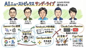 AIニューストピックス サンデーライブ 1月25日 全体図グラレコ