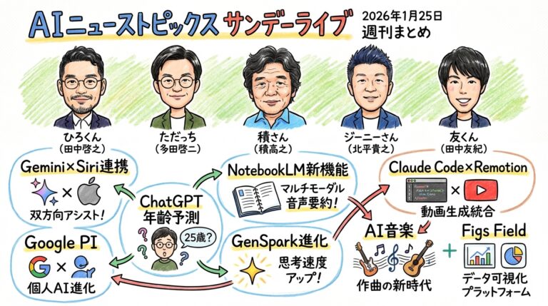 AIニューストピックス サンデーライブ 1月25日 全体図グラレコ