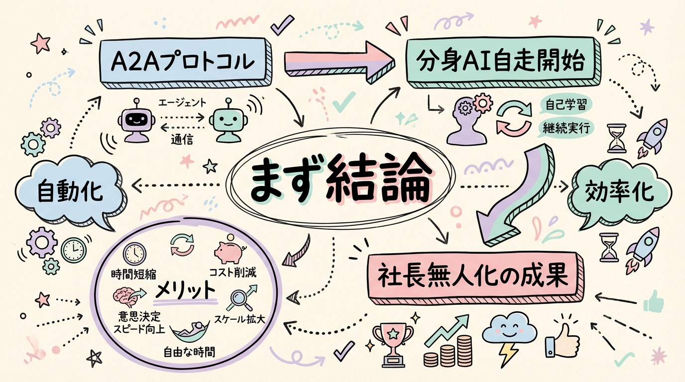 まず結論のグラフィックレコーディング図解
