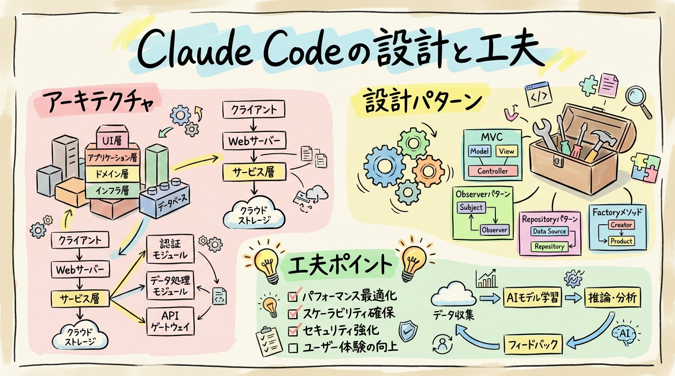 Claude Code と Agent の設計のグラフィックレコーディング図解