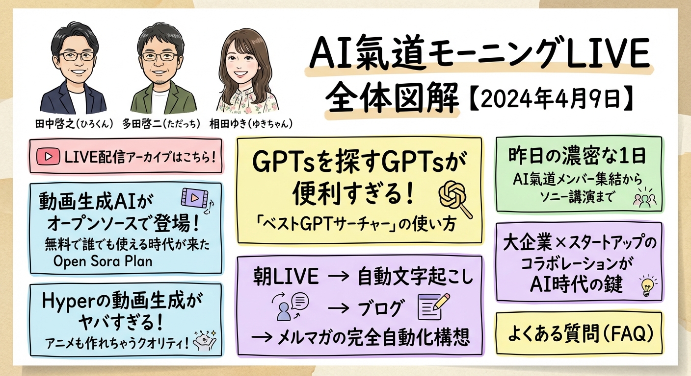 【2024年4月9日】動画生成AI「Open Sora Plan」の全体図解