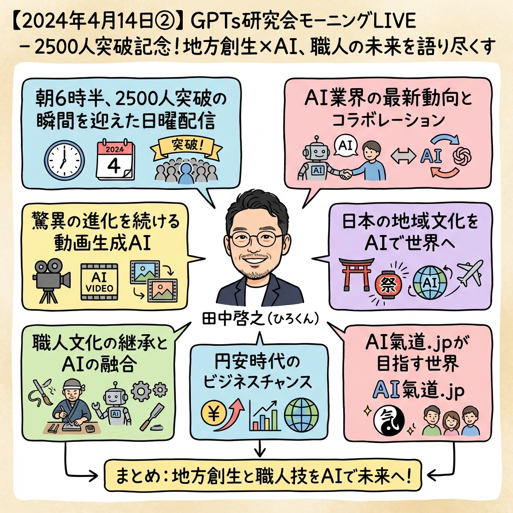 【2024年4月14日②】GPTs研究会モーニングLIVE の全体図解
