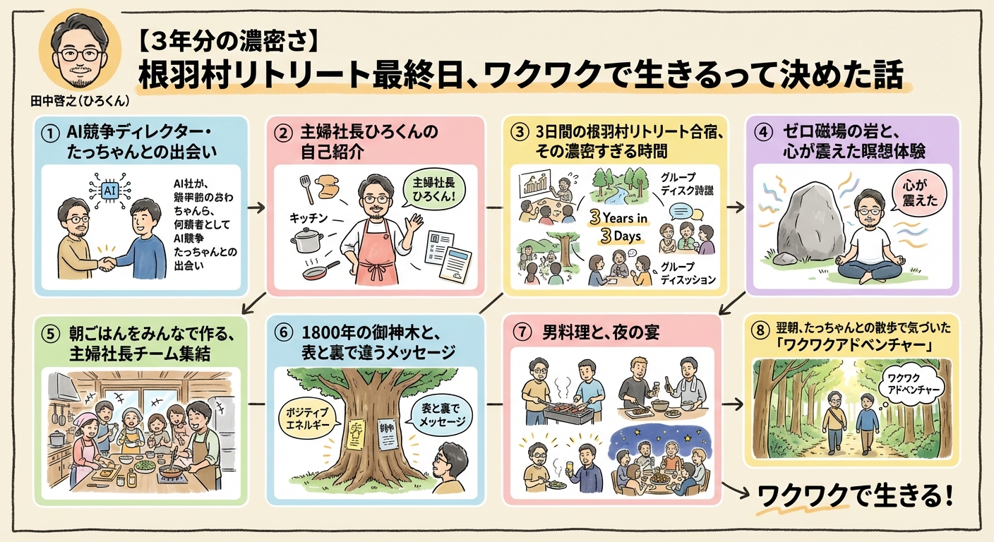 【3年分の濃密さ】根羽村リトリート最終日、ワクワクで生きるっの全体図解