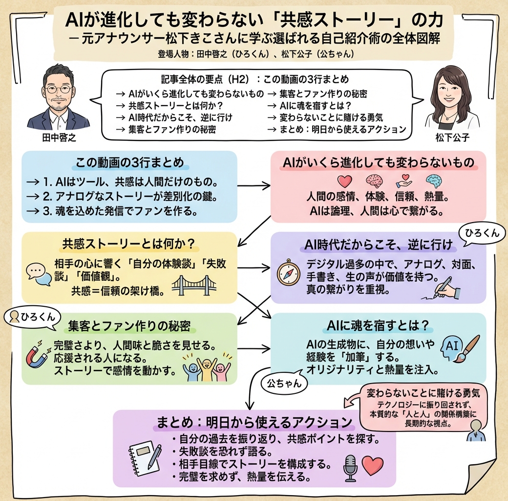 AIが進化しても変わらない「共感ストーリー」の力 - 元アナの全体図解