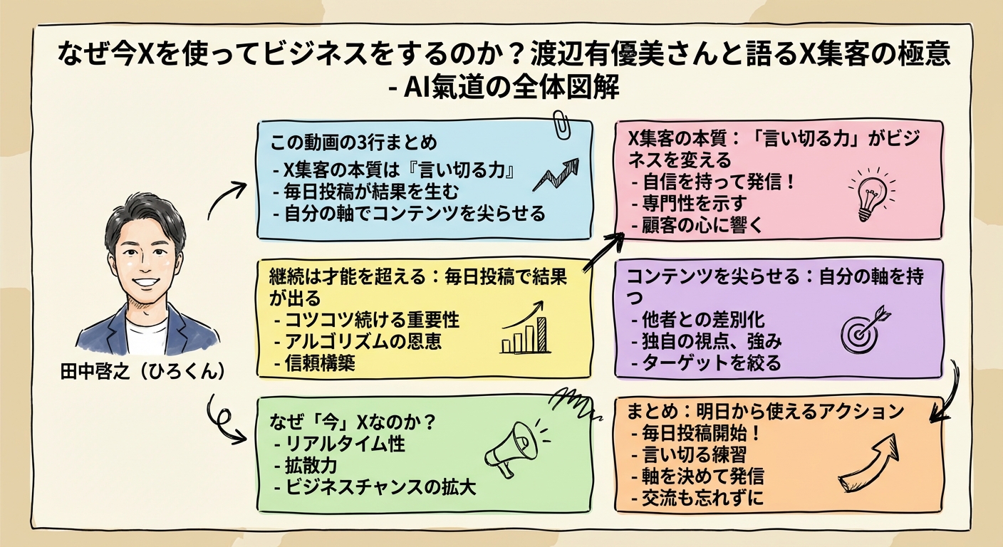 なぜ今Xを使ってビジネスをするのか？渡邉有優美さんと語るX集客の全体図解