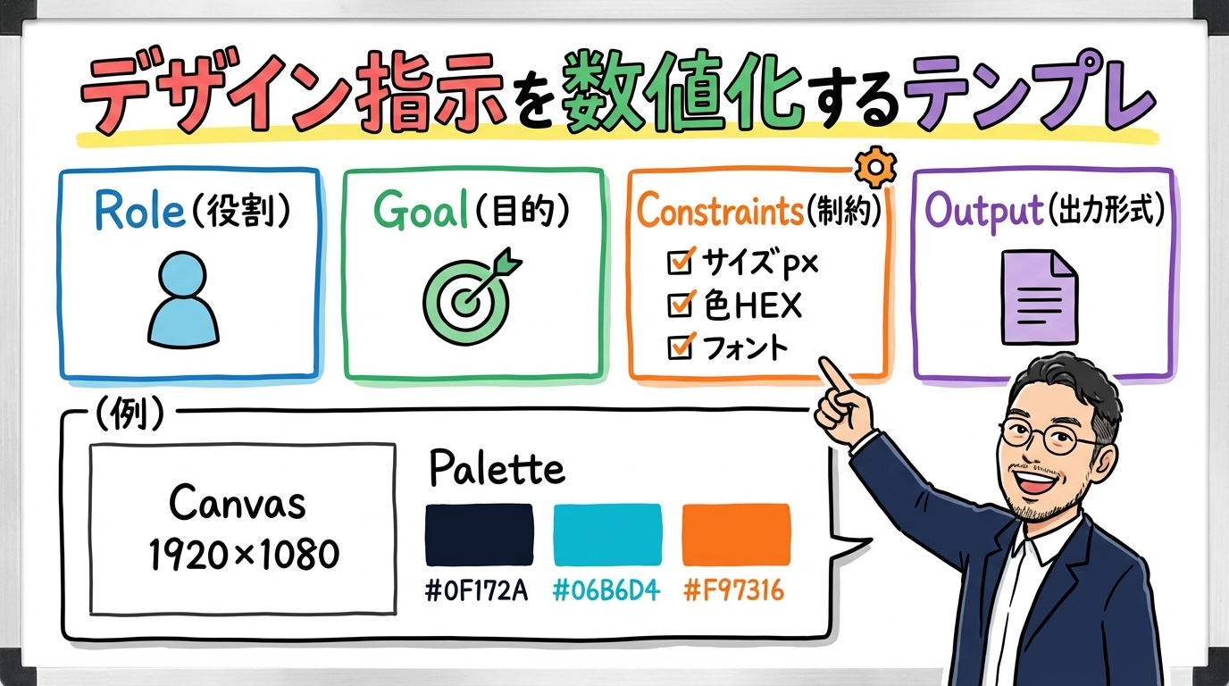 デザイン指示を数値化するテンプレ