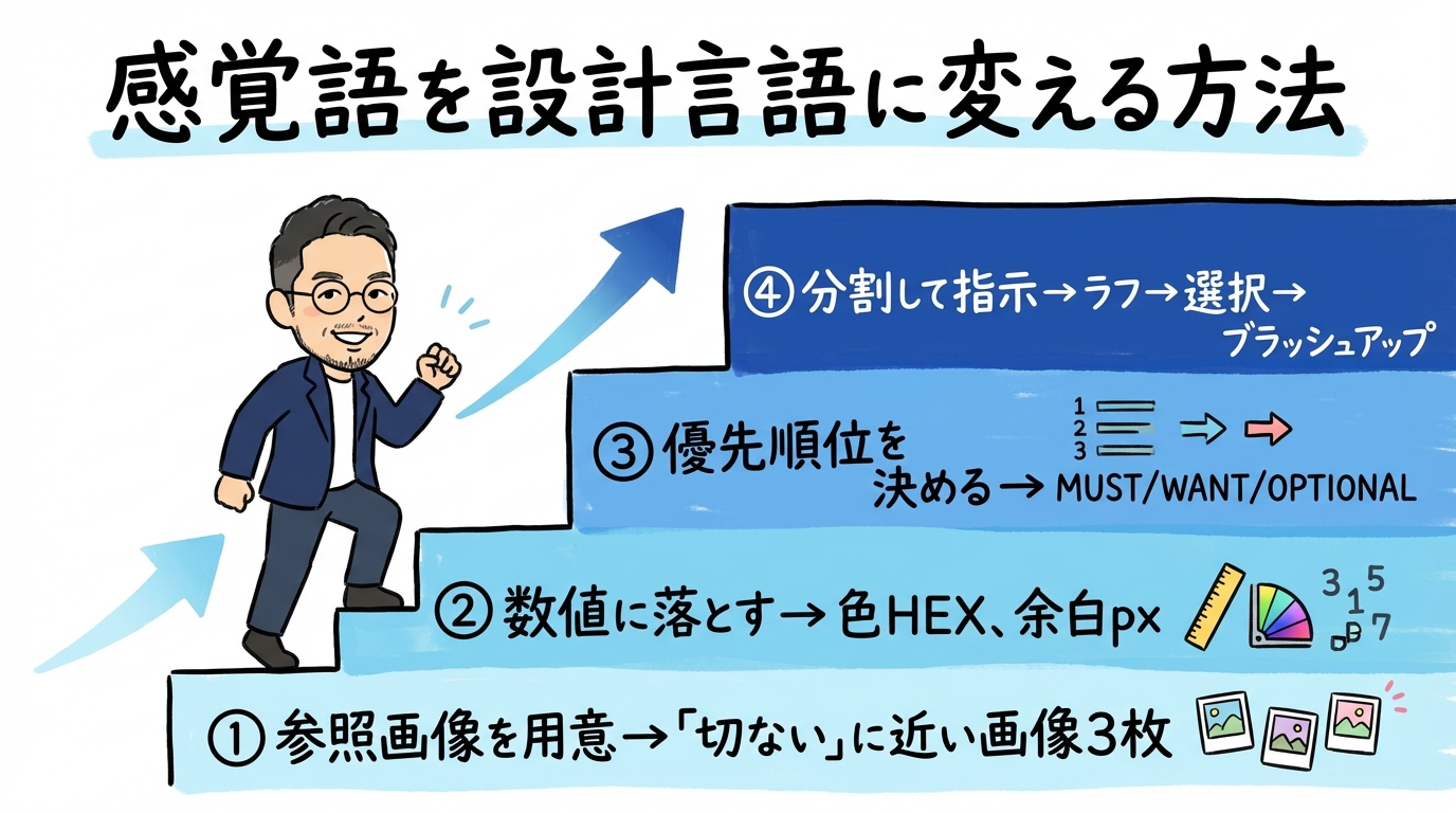 感覚語を設計言語に変える方法