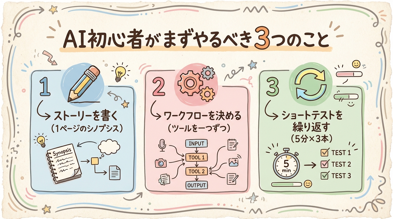 AI初心者がまずやるべき3つのこと グラレコ