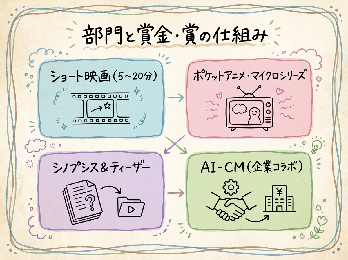 部門と賞金・賞の仕組み グラレコ