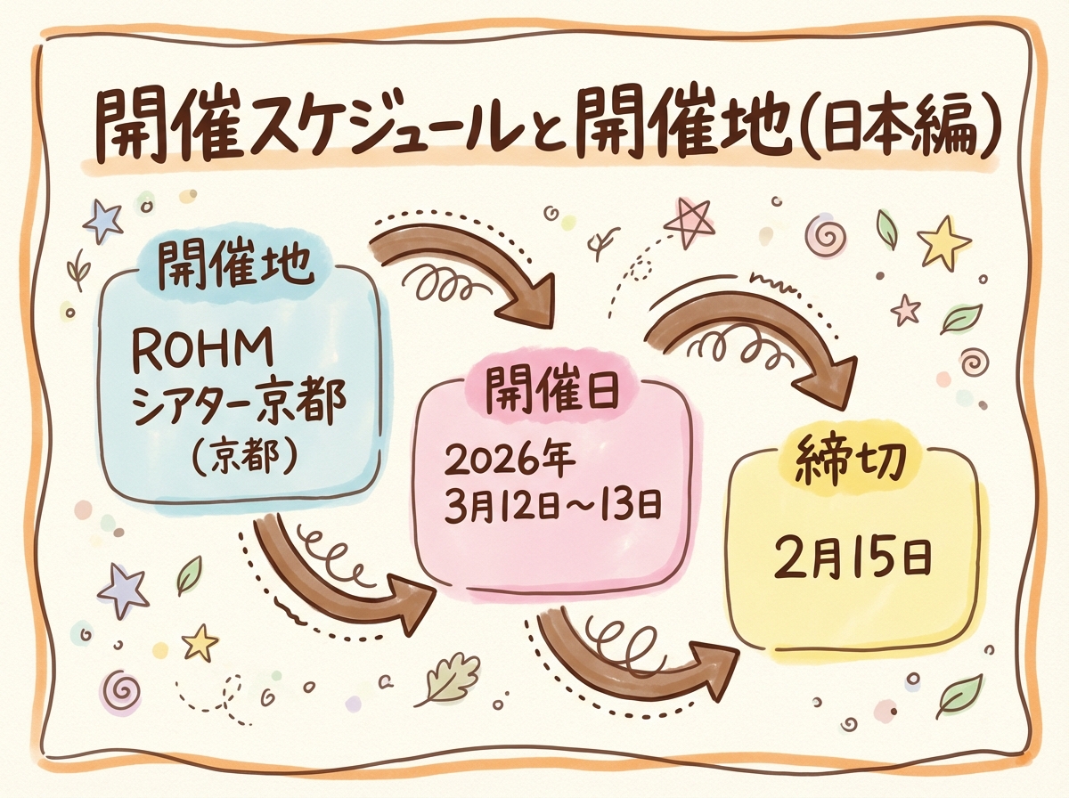 開催スケジュールと開催地(日本編) グラレコ