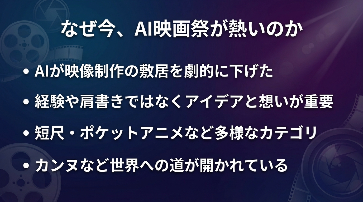 なぜ今AI映画祭が熱いのか グラレコ