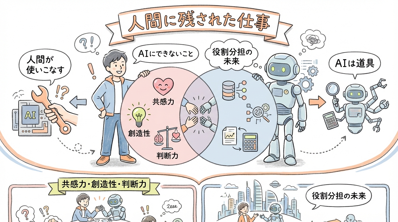 AI自動化の落とし穴｜ハードウェアの壁と倫理的課題 グラフィックレコーディング