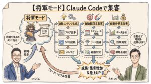 【将軍モード】Claude Codeで集客を全自動化!AIがAIを指揮する未来の働き方 グラフィックレコーディング