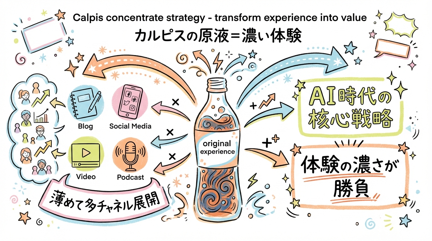 ファンルートとAIルートの2つの生存戦略 グラフィックレコーディング