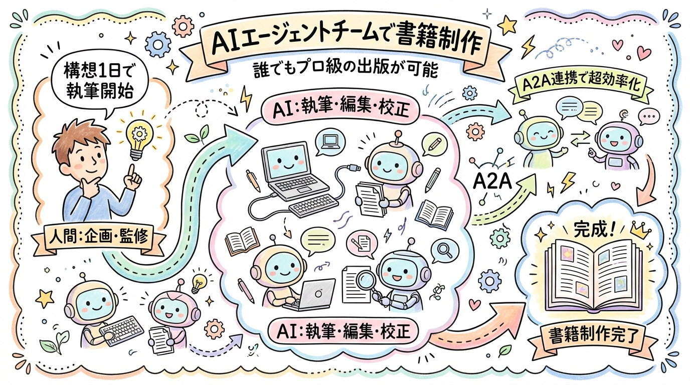 AIエージェントチームで書籍を制作する実践例 グラフィックレコーディング
