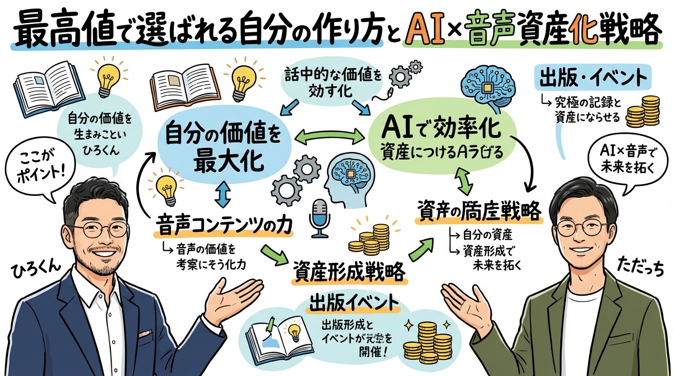 【新刊発売】最高値で選ばれる自分の作り方とAI×音声資産化戦略 グラフィックレコーディング