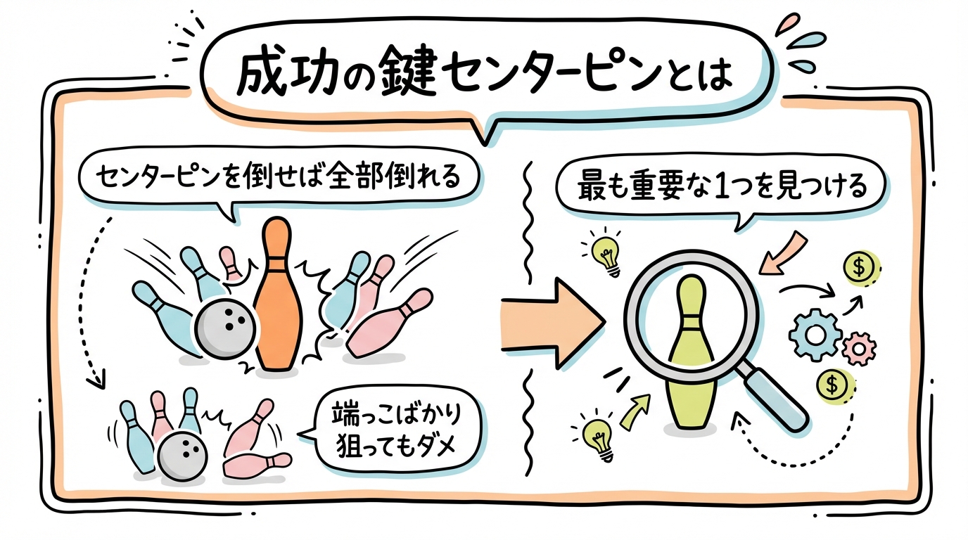 センターピン ビジネス成功の鍵 グラレコ図解