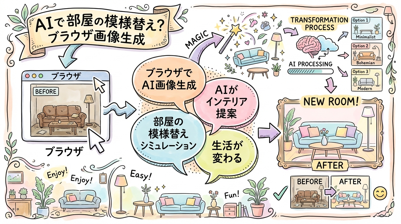AIがタブ地獄を解消 ショッピング比較自動化 グラレコ図解