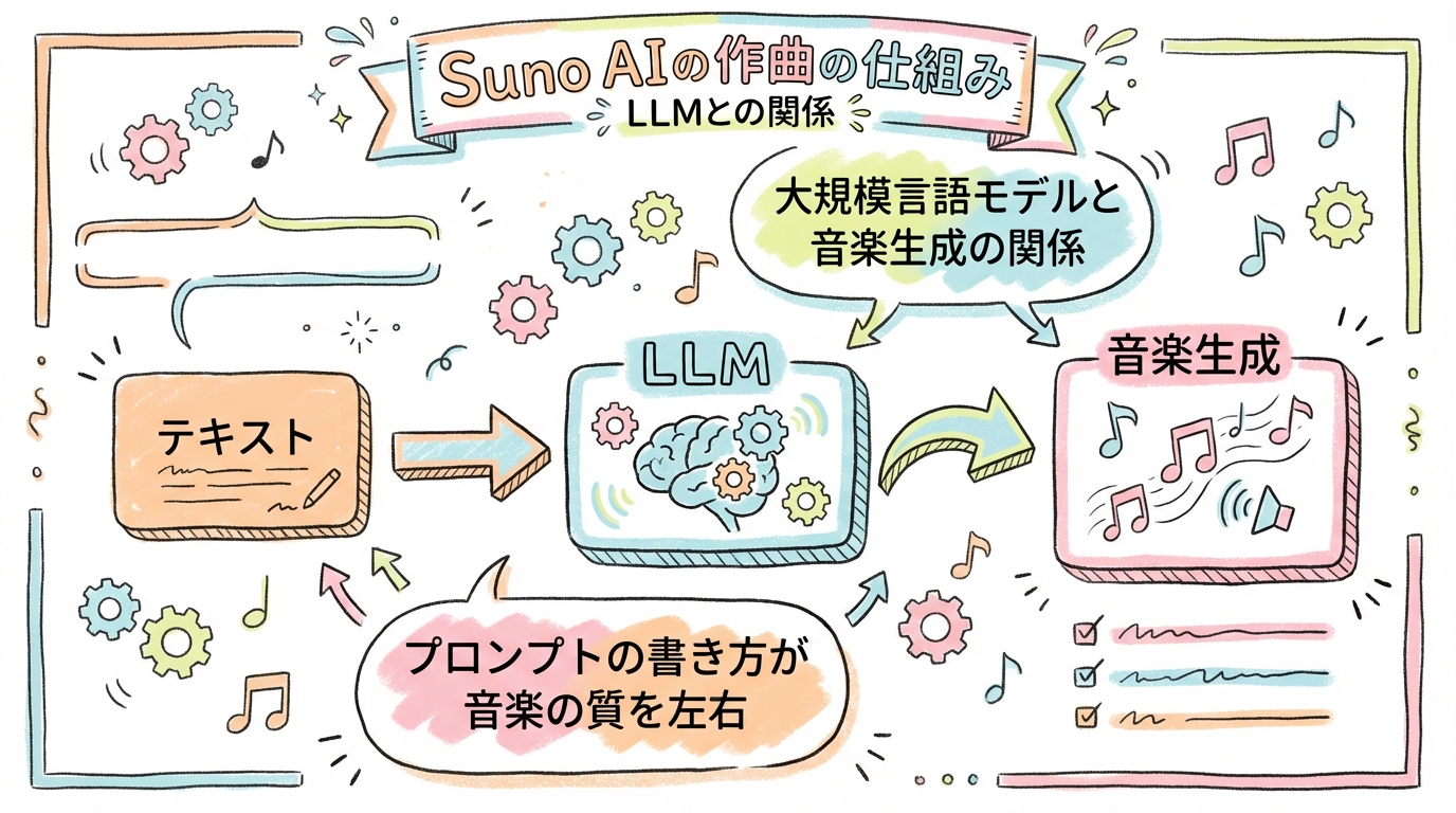 Suno AIとChatGPTを連携させる作詞テクニック グラフィックレコーディング