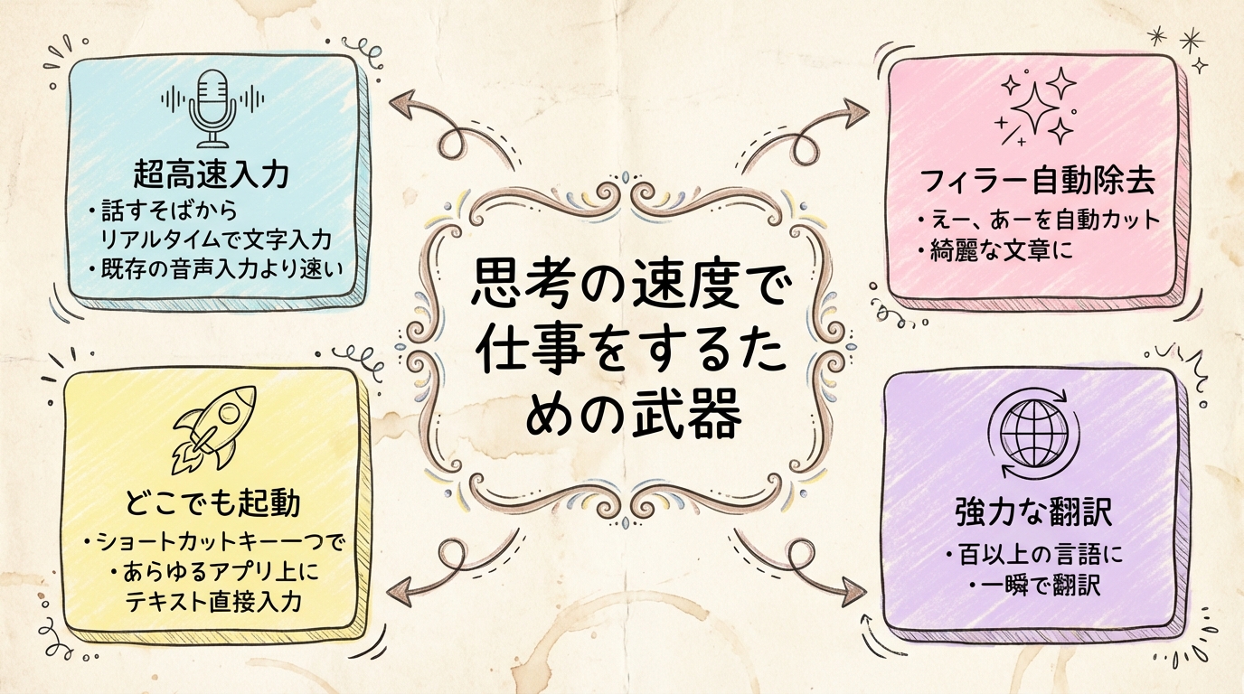 まとめ:Speaklyは思考の速度で仕事をするための武器の図解