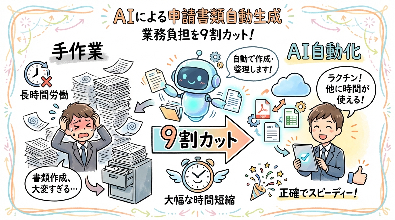 AIで申請書類を自動生成 グラレコ