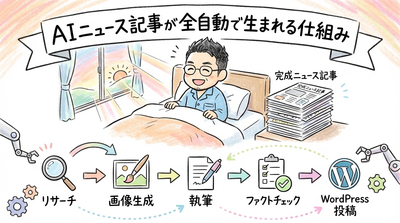 AIニュース記事が全自動で生まれる仕組み グラレコ