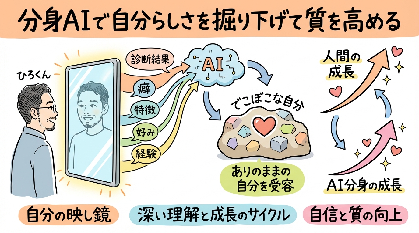 分身AIで自分らしさを掘り下げて質を高める グラレコ