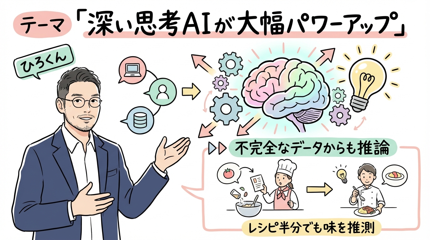 Google Gemini 3 Deep Think パワーアップ グラフィックレコーディング ひろくん