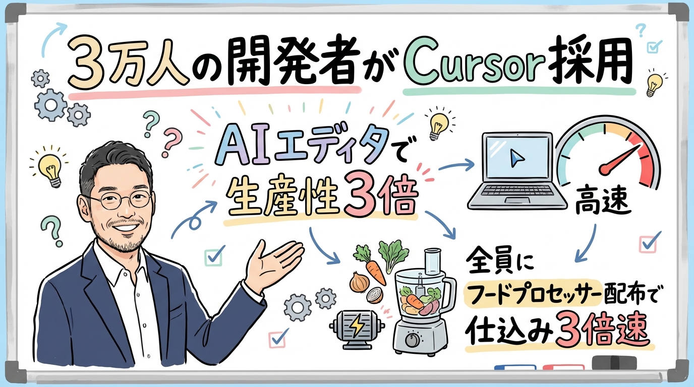 グラレコ：NVIDIA開発者3万人がCursor採用で生産性3倍