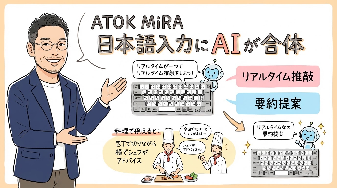グラレコ：ATOK MiRA 日本語入力にAIが合体