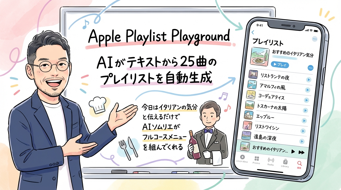 Apple Playlist Playground AI音楽 グラレコ