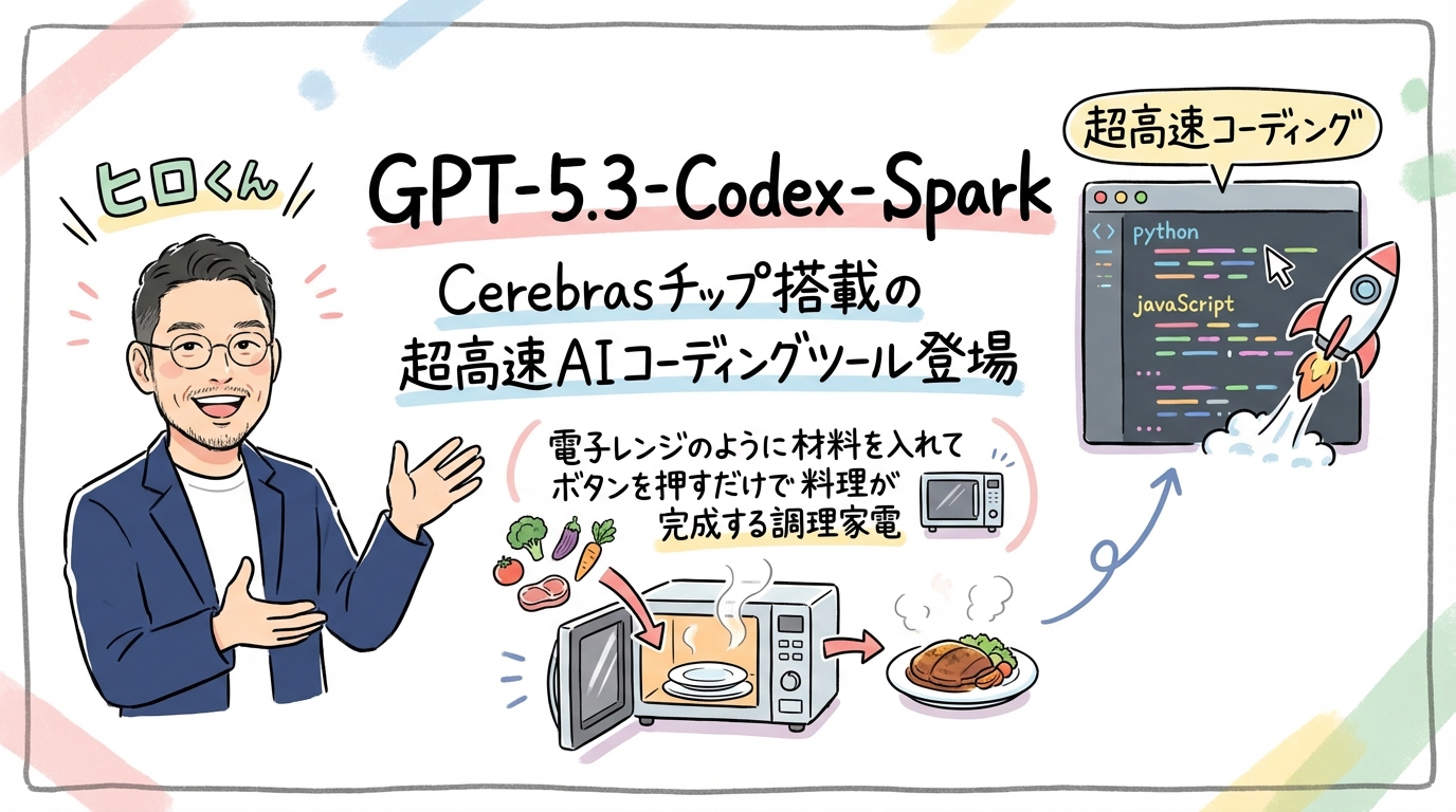 OpenAI GPT-5.3-Codex-Spark コーディングAI グラレコ