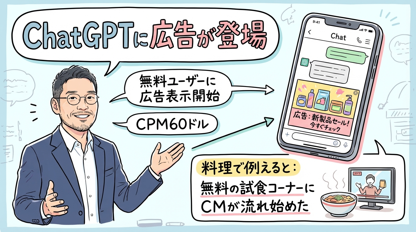 ChatGPTに広告が登場 グラレコ